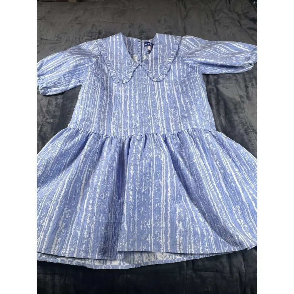 Anthropologie‎ cras Blue Collard  Dress sz 36